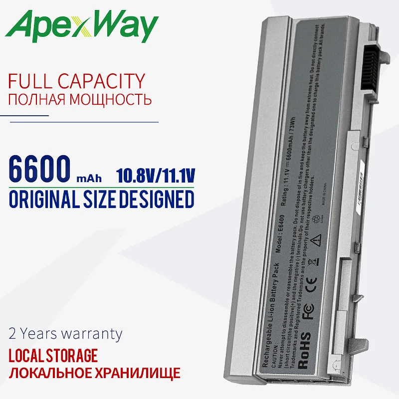 11 1 V 6600mAH Аккумулятор для ноутбука dell 312 7415 451 10583 10584 C719R DFNCH FU571 KY265 KY477 NM631 PT434 R822G U844G