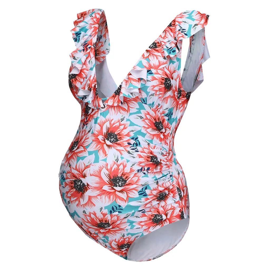 

Maternity Tankinis Women Floral Print Bikinis for Pregnant 2020 Summer Maternal Pregnancy Swimsuit Beachwear Suit Plus Size S-L3