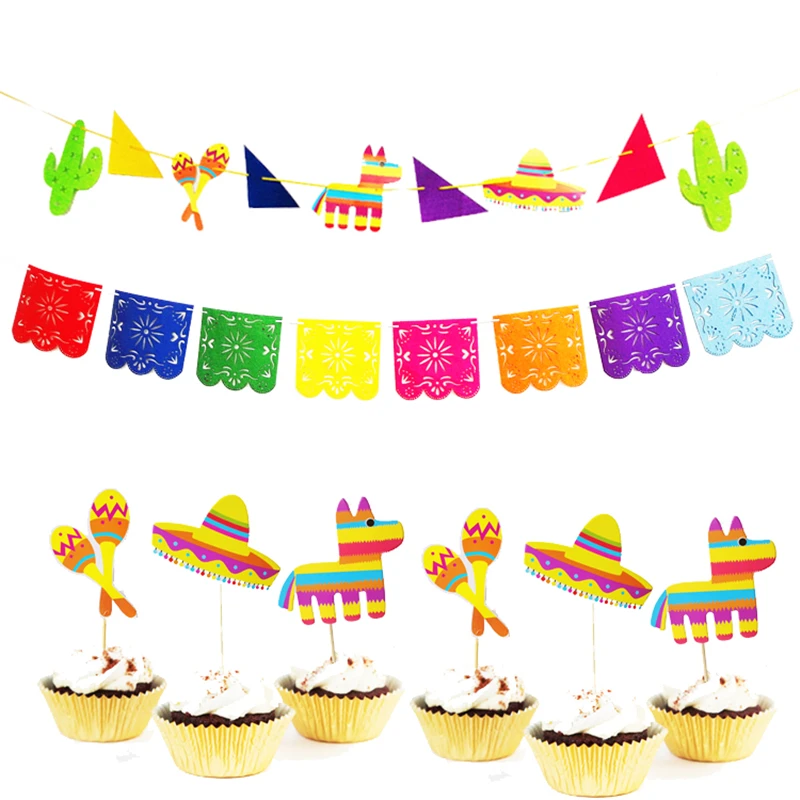 1 Набор праздничные флажки с ламой альпакой|Товары для украшения тортов| |