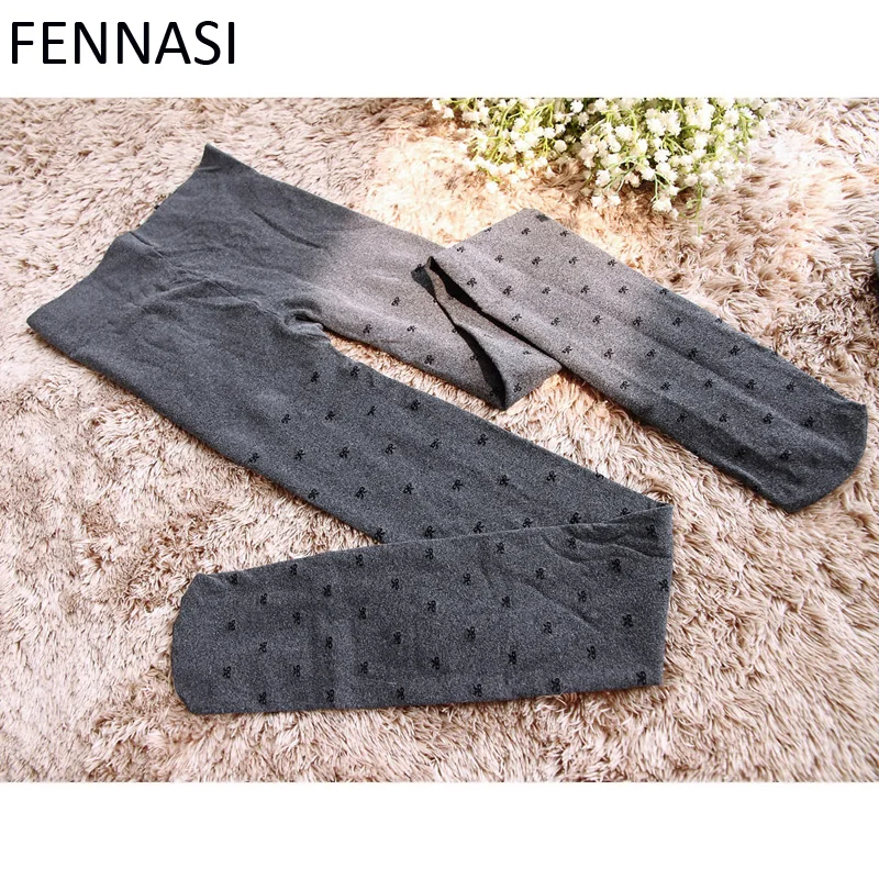 FENNASI/колготки в горошек; женские бархатные нейлоновые колготки с галстуком-бабочкой; тонкие колготки для японских девушек; Милые Непрозрачные колготки