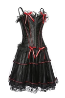 s 6xl new women steampunk corsets dress sexy lace waist trainer bustier top gothic overbust corset dress