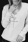 Женский джемпер из чистого хлопка, с надписью Оставьте меня дикой, милый Повседневный пуловер в стиле гранж, толстовка с розой