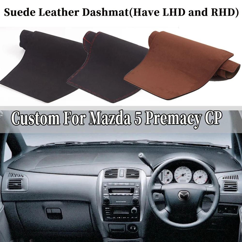 

Accessories Car-styling Suede Leather Dashmat Dashboard Cover Dash Mat Carpet For Mazda 5 Premacy CP 1999 2000 2001 2002 2003