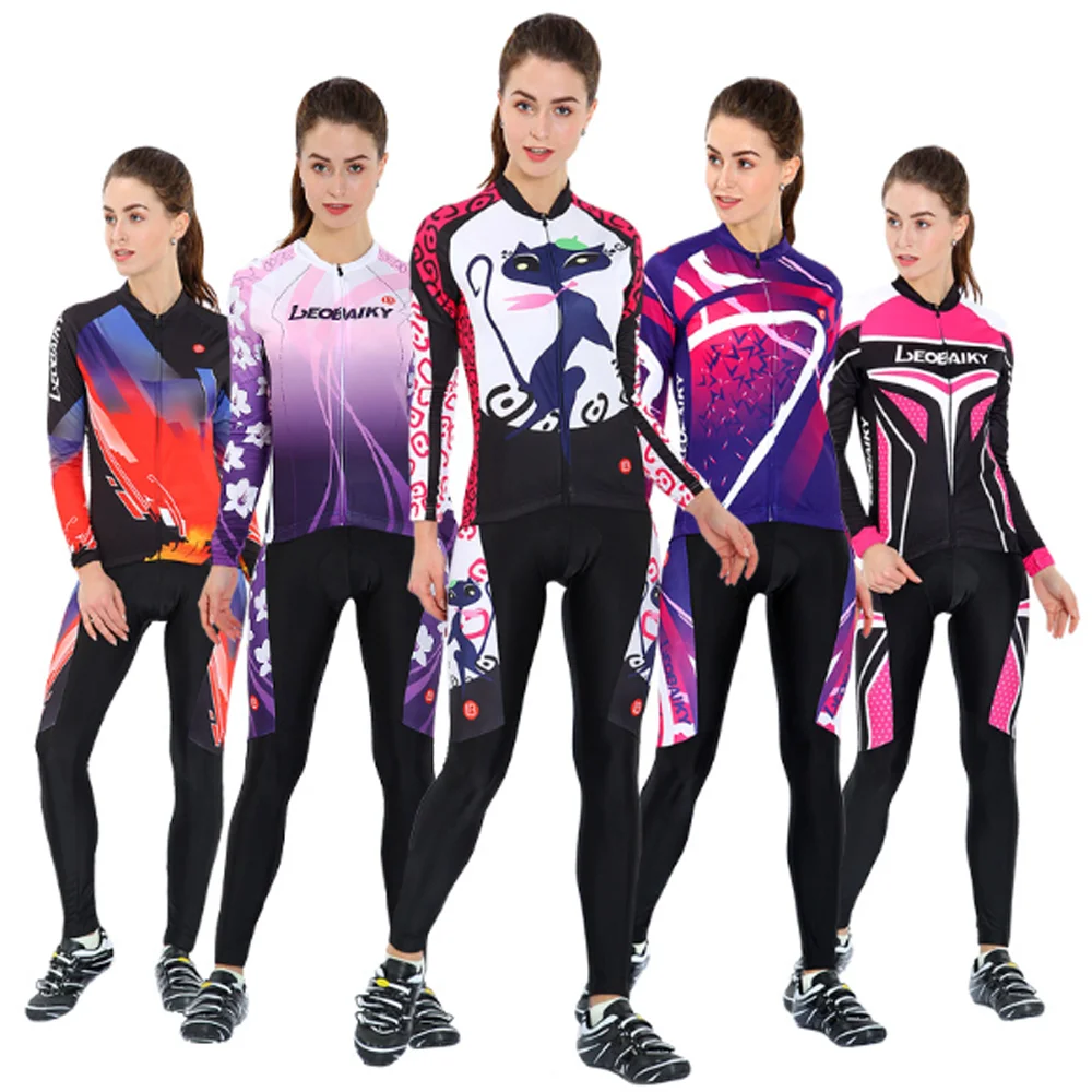 

2019 cycling woman winter clothes long sleeve thermal fleece woman cycling clothing winter bike clothes jersey set