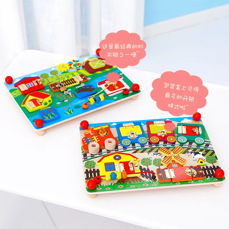 Бизиборды для детей развивающая игра Монтессори Деревянные игрушки малыша