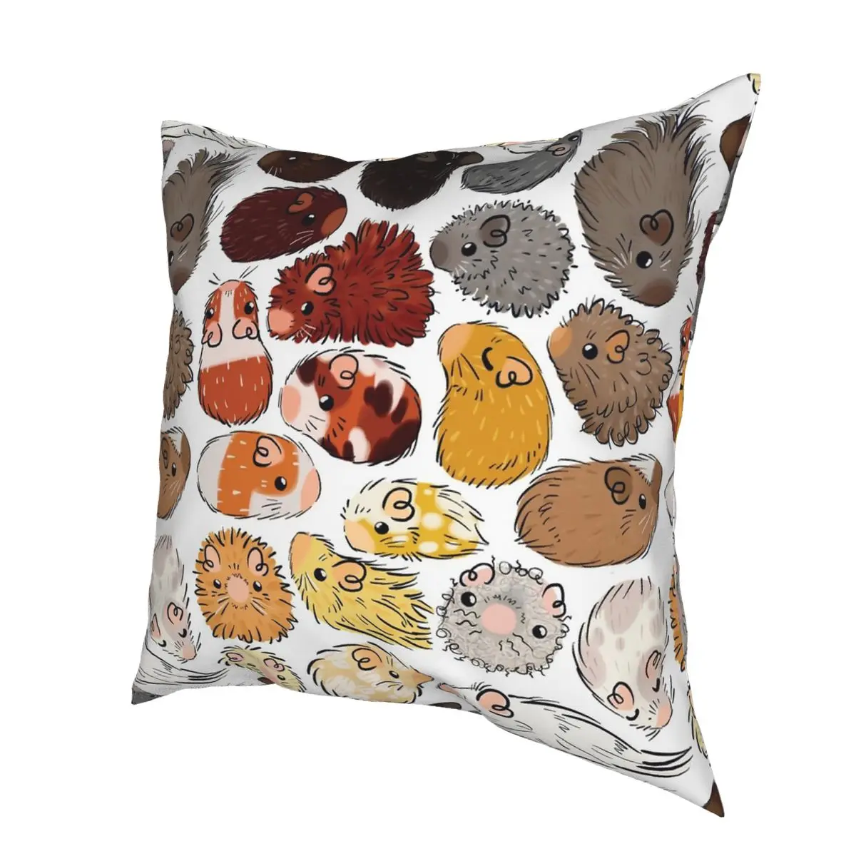 Морская свинка градиентная квадратная Подушка Чехол из полиэстера с узором на