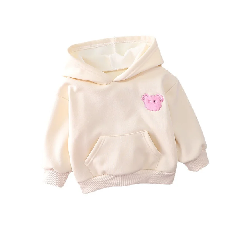 

New Autumn Kids Coat Tops Winter Baby Girl Cartoon Clothes Children Thick Hoodies Toddler Sports Casual Costume Infant Clothing