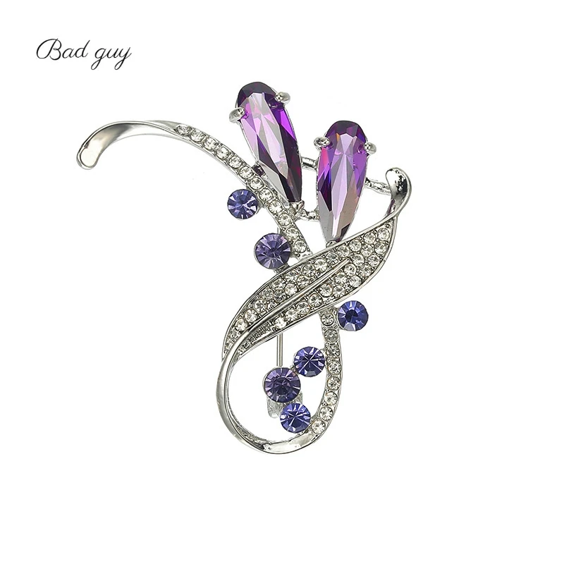 

AAA Zircon Brooch Pin for Women's Crystal Bouquet Brooches Clothes Scarf Buckle Garment Accessories Fashion Jewelry Gem Pins