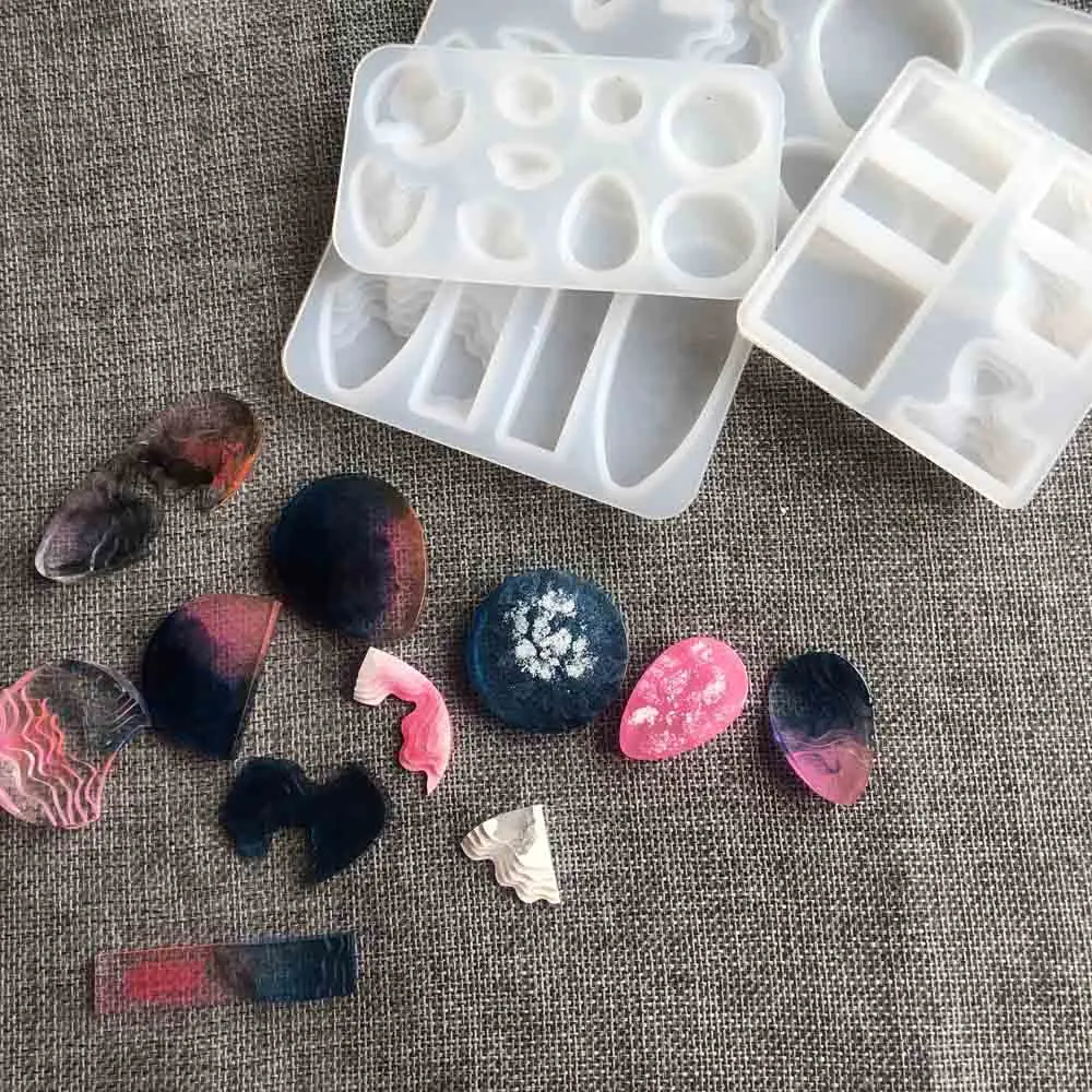 

Pendant Wavy Silicone Mold UV Jewelry Epoxy Mold Jewelry Accessories Decoration Mold Household Goods