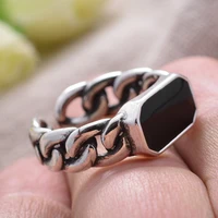 30 silver plated elegant rectangle black resin ladies finger rings wholesale price cheap gift no fade women