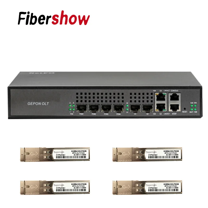 with 4P PON module EPON OLT 4PON порты Ethernet FTTH мини OLT(Оптический линейный терминал) CATV Перевозчик-класс высокой плотности волоконно-оптический Высокое качество маленький 1,25 г Профессиональный мини - Цвет: with 4P PON module