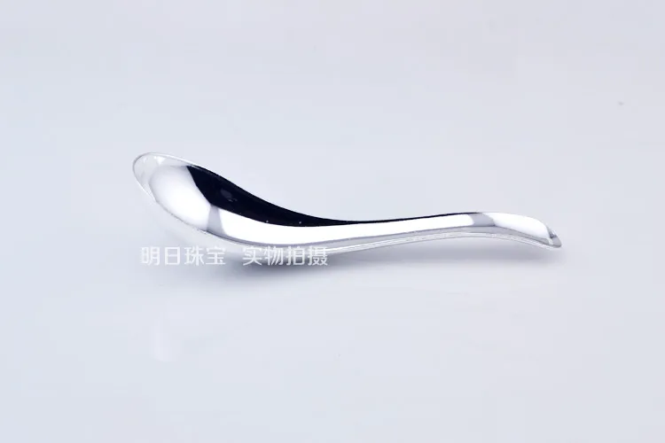 S999 серебро ручной работы десертная кофейная ложка мороженое чайная кухонные