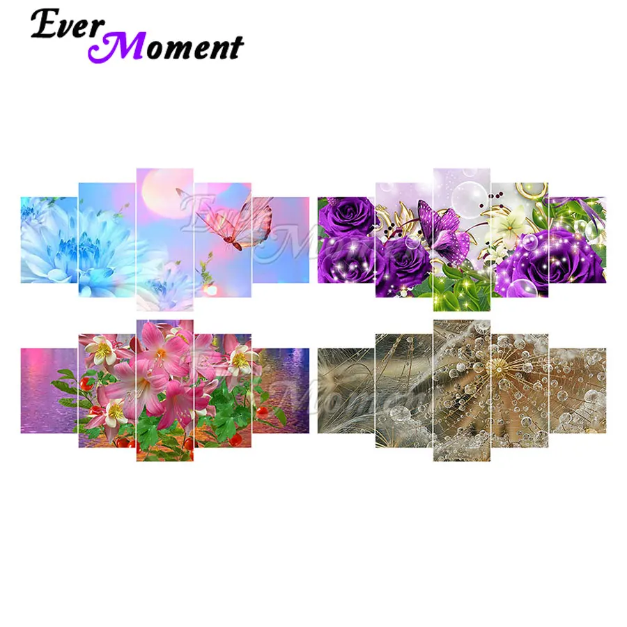 

Ever Moment Diamond Painting Full Square Resin Drill Wall Art Decoration Paint By Diamond Floral Picture Multi-picture 4M039