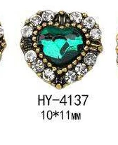 HY-4137 10pcs 10 шт./лот, древний сплав, дизайн ногтей, 3d, плоская задняя сторона, цветные бриллианты, жемчужные ювелирные изделия, стразы, украшения для ногтей - Цвет: HY-4137 10pcs