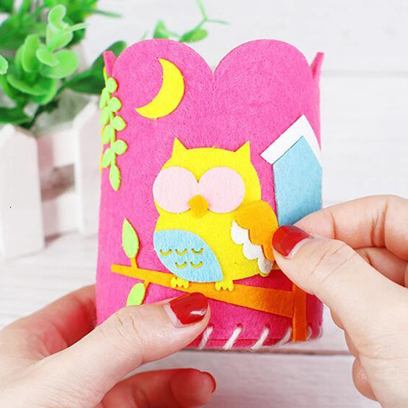 

Kids DIY Craft Pencil Holder Educational Toys For Children Creative Handwork Pen Container Arts And Crafts Toys Gifts