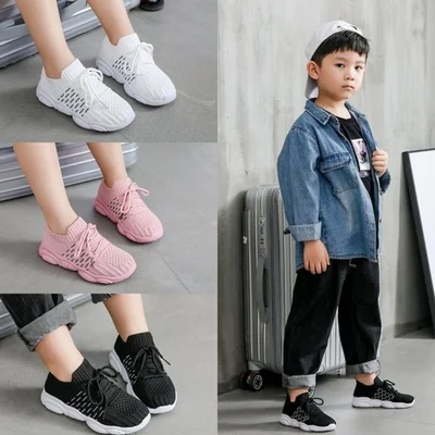 

Casual Girls Boys Shoes Air Mesh Kids Baby Sneakers Comfortable Rubber Bottom Kids Sneakers Breathable Baby Children Sport Shoes