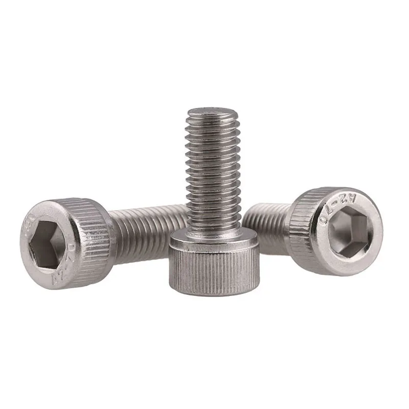 100pcs DIN912 M2.5 Metric Thread 304 Stainless Steel Hex Socket Head Cap Screw Bolts M2.5*(4/5/6/8/10/12/14/16/18/20/22/25) mm |
