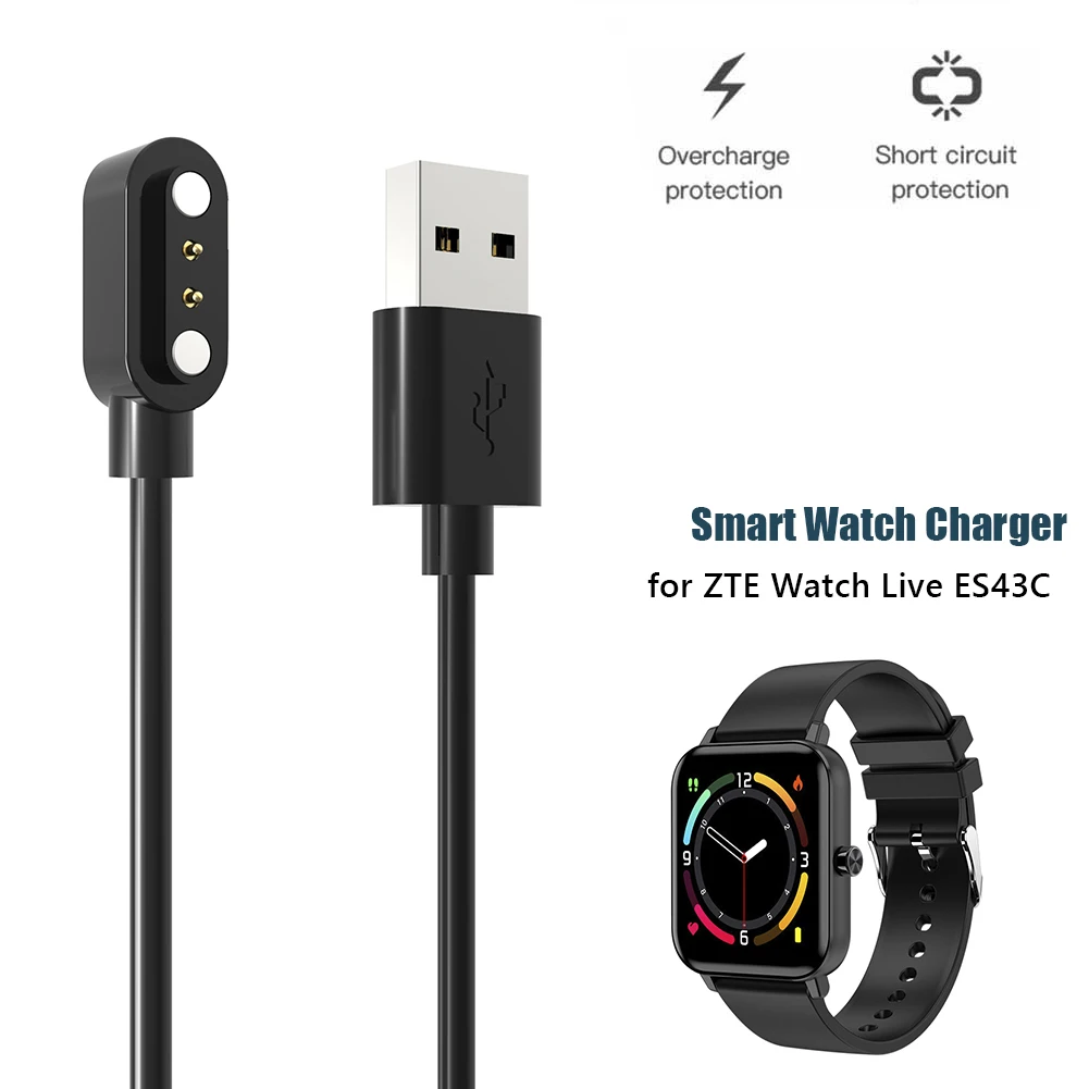 

USB-кабель для зарядки умных часов ZTE Watch Live ES43C, магнитное зарядное устройство для спортивных часов, провод питания, док-станция, аксессуар, Ли...