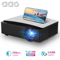 aao yg650 full hd 2k 4k 1080p projector yg620 upgrade smart android 5g wifi video home theater 3d movie beamer game projector