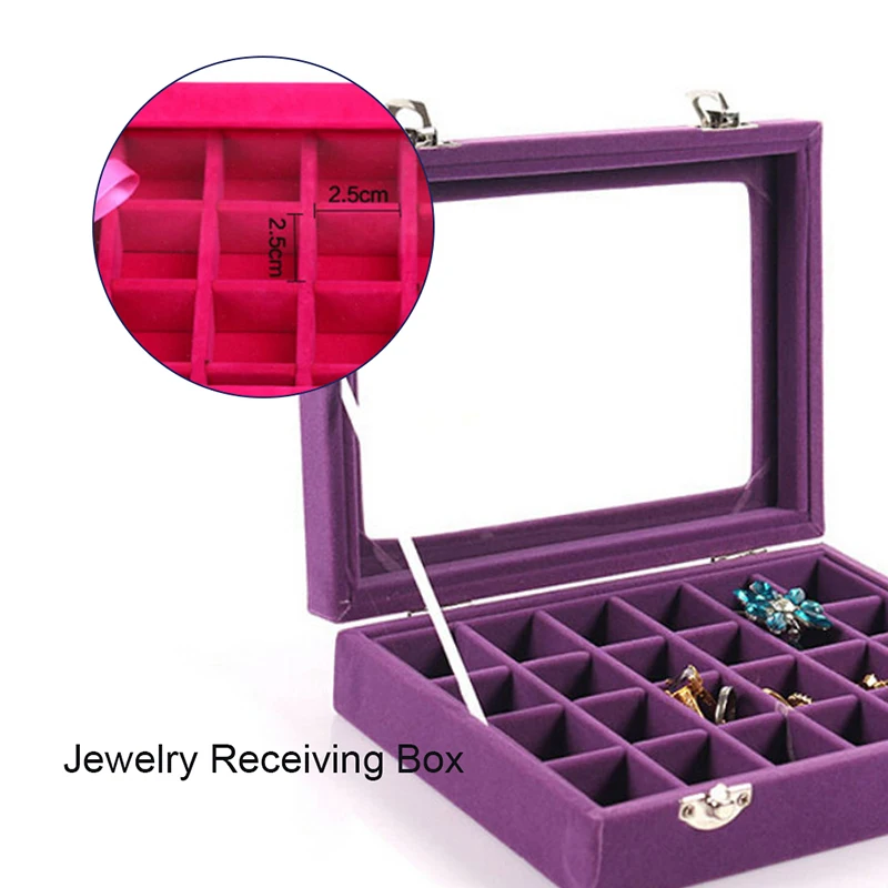 Jewlry органайзер для женщин Jewlry витрина 24 Сетки серьги кольцо коробочки для украшений лоток Витрина Держатель для женщин Jewlry инструмент для хранения