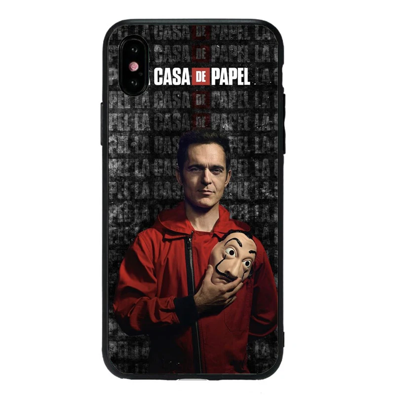 TPU Чехол для ТВ серии iphone 11 11Pro 8 6 6S Heist бумага для дома чехол для телефона iphone X XR XS MAX fundas мягкий чехол из ТПУ - Цвет: TPU