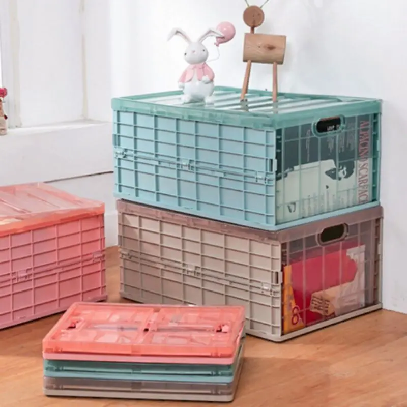 Durable Folding Storage Cases With Lid Waterproof Thick Collapsible Organizer Boxes For Blanket Clothes Books Under Bed In Cars |