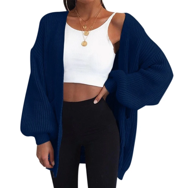 

2020 Style Sweater Casual Batwing Sleeve Knitwear Cardigan Women Large Knitted Tops Jumper Coat