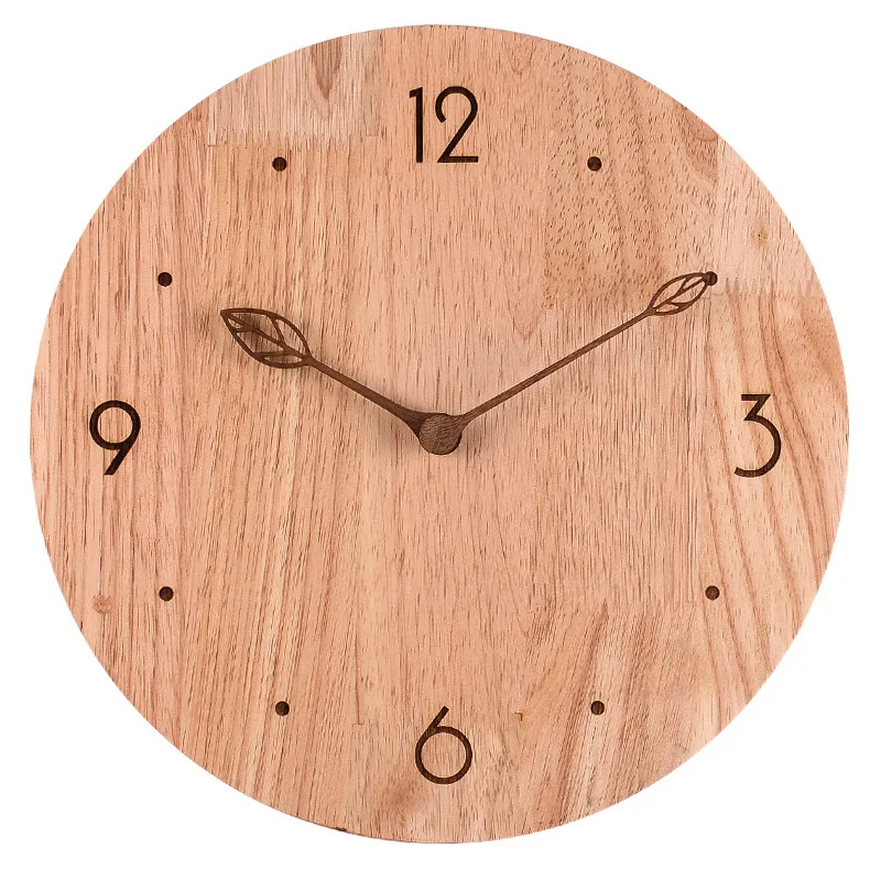 

Large Wood Wall Clock Retro Modern Kitchen Soild Wood Clock Shabby Chic Living Room Watch Home Bedroom Silent Reloj Gift FZ779