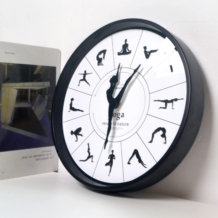 Креативные настенные часы для йоги бесшумные в скандинавском стиле современный