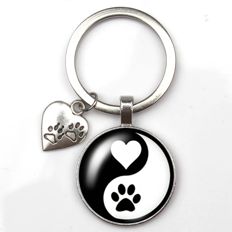 Новый милый брелок в виде лапы животного фотоэлемент кошка собака я люблю