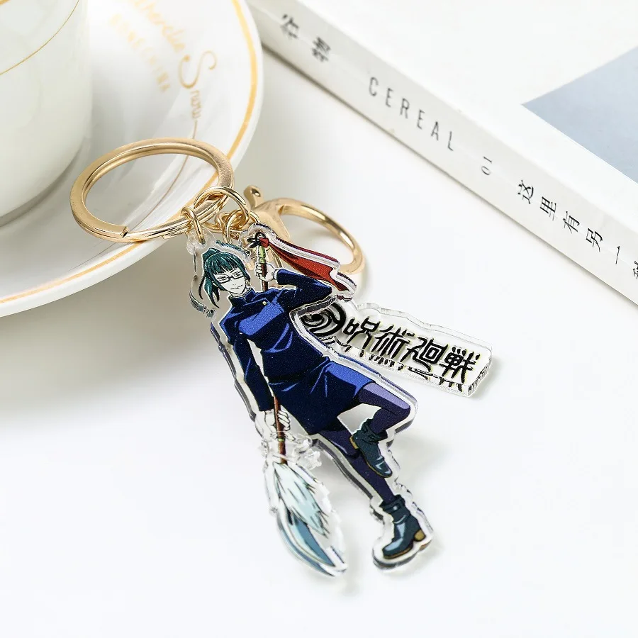 

New Hot Anime Jujutsu Kaisen Keychain Pendant Student Backpack Key Chain Give Friend Key Ring Christmas Birthday Gift