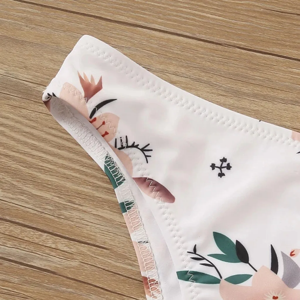 Женский купальник бикини из двух частей сексуальный с цветочным узором пляжная