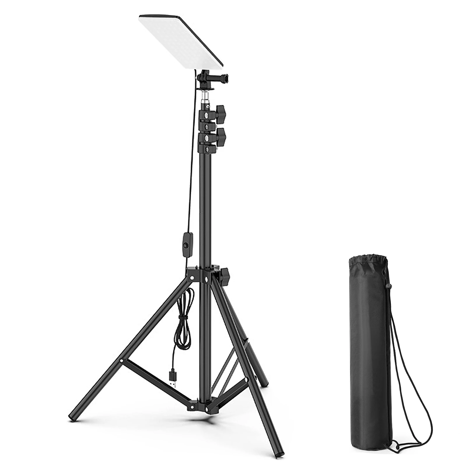 

Outdoor Portable Lamp Adjustable Height 120-180cm 84 LEDs Camping Lantern Collapsible USB Charged Light for Outdoor Activities