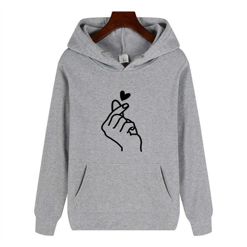 

Women Sweatshirt And Hoody Ladies Hooded Love Printed Casual Pullovers Girls Long Sleeve Spring Autumn Winter Striped Plus Size