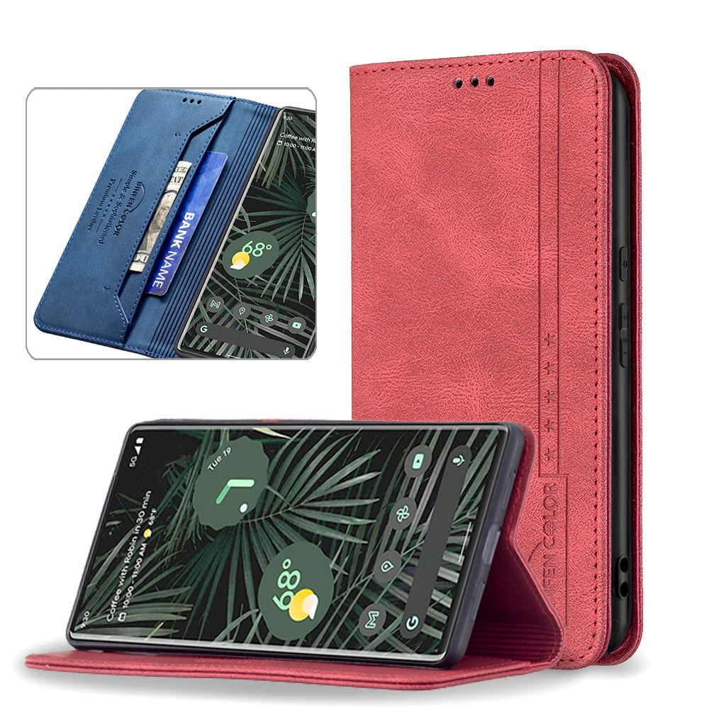 

For Xiaomi Redmi 10 10T 9C 9A 9 K30S Anti-theft Flip Leather Case Luxury Card Holder Mobile Phone Cover Case Bag Caso