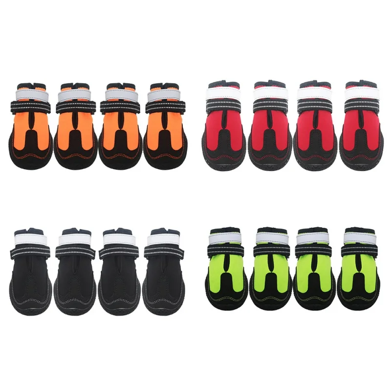 

Pet Dog Shoes Sports Wearable Waterproof Anti-slip Soles Reflective Dog Boots For Large Dog Winter Outdoor Paw Protectors