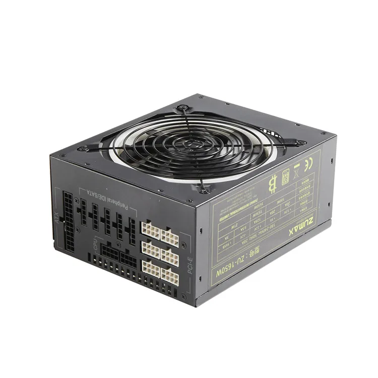 

modular ATX 1800W Mining 80PLUS gold Power Supply For Ethereum GPU Professional Mining Rig with black fan