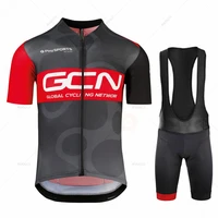new cycling clothing set 2021 gcn team jersey kit men breathable short sleeve mtb clothes bike uniforme ropa ciclismo hombre