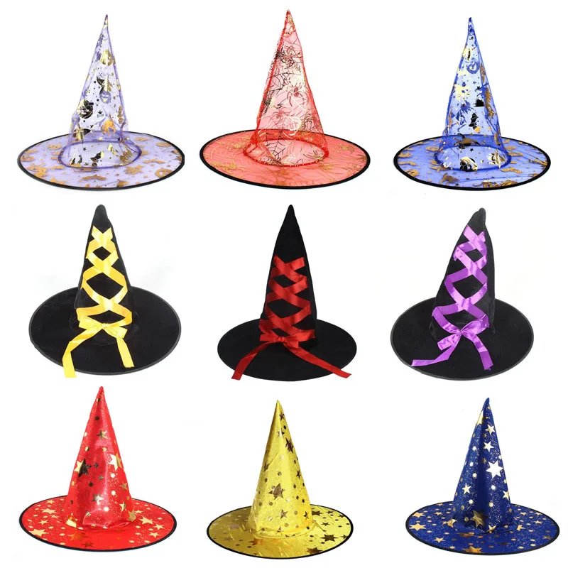 Однослойная шляпа ведьмы волшебные головные уборы для выступлений вечерние