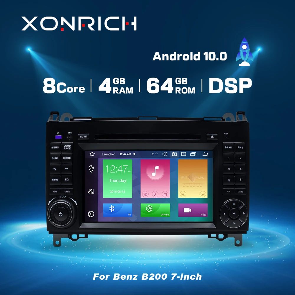 Автомагнитола на Android 10 2din dvd плеер для Mercedes Benz B200 A B класс W169 w245 Viano Vito W639 Sprinter W906 GPS