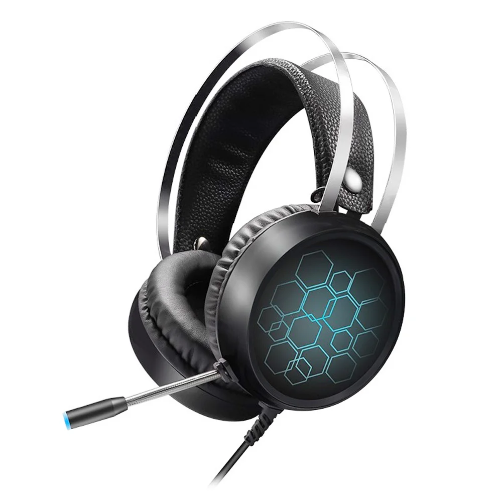 Проводные стереонаушники с микрофоном светящиеся Накладные наушники