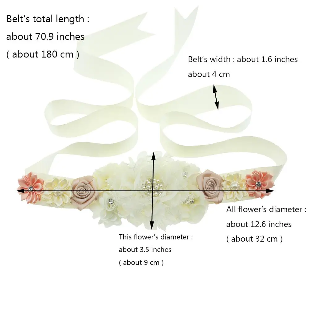 1 шт. женский ремень шифоновый кружевной цветок стразы жемчужный пояс свадебное