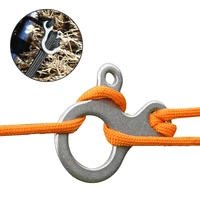 multifunctional stainless steel buckle camping quick fast 3 hole camp knot rope buckle tool outdoor travel survival tool