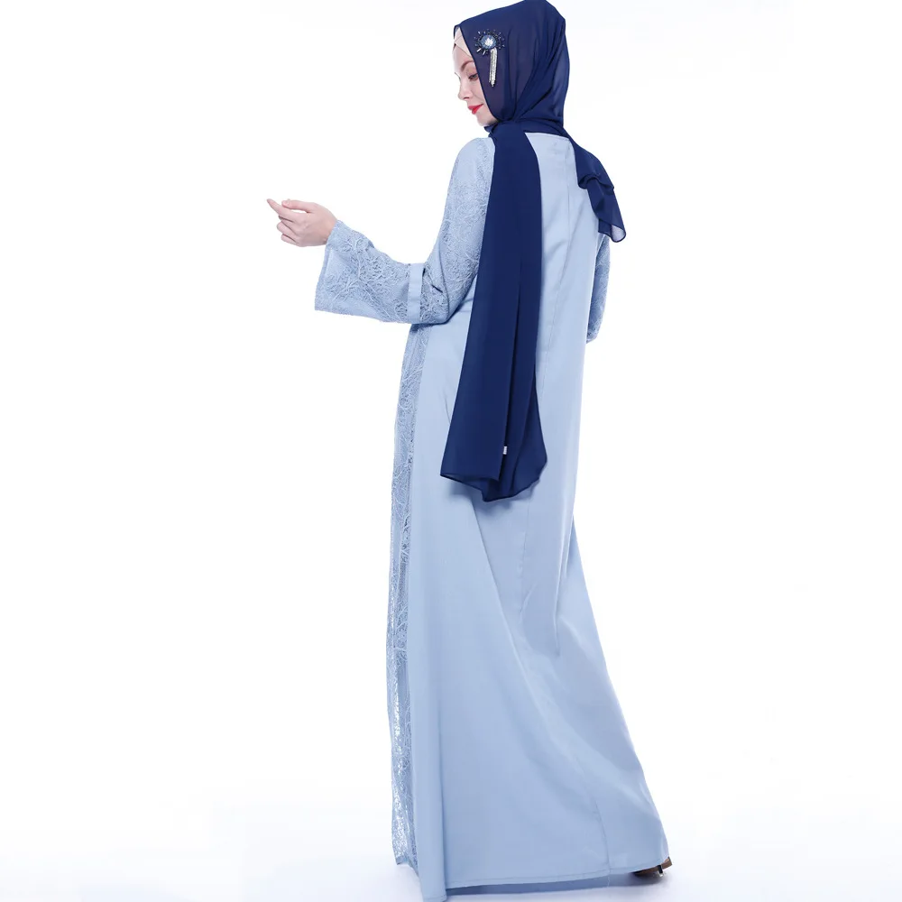 Этническое мусульманское поддельное хиджаб платье из 2 частей для женщин труба