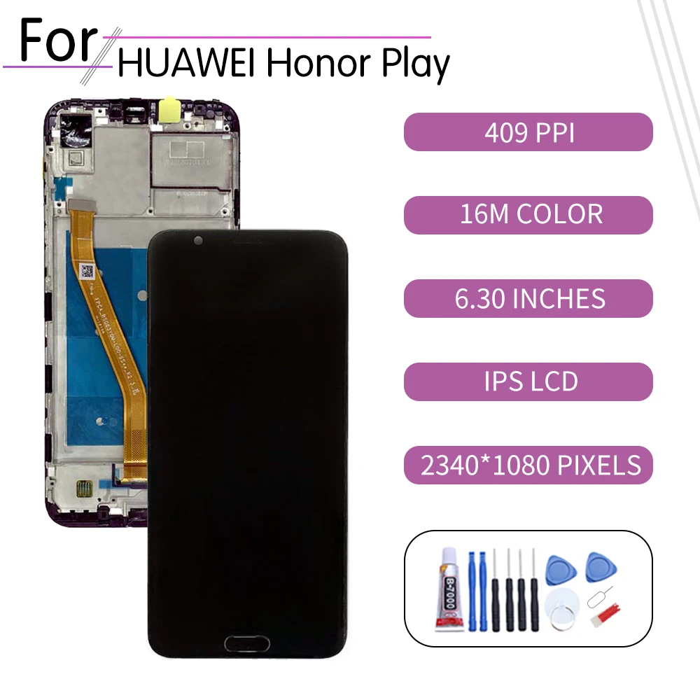 Оригинальный сенсорный ЖК-экран для Huawei Honor Play дигитайзер в сборе дисплей с