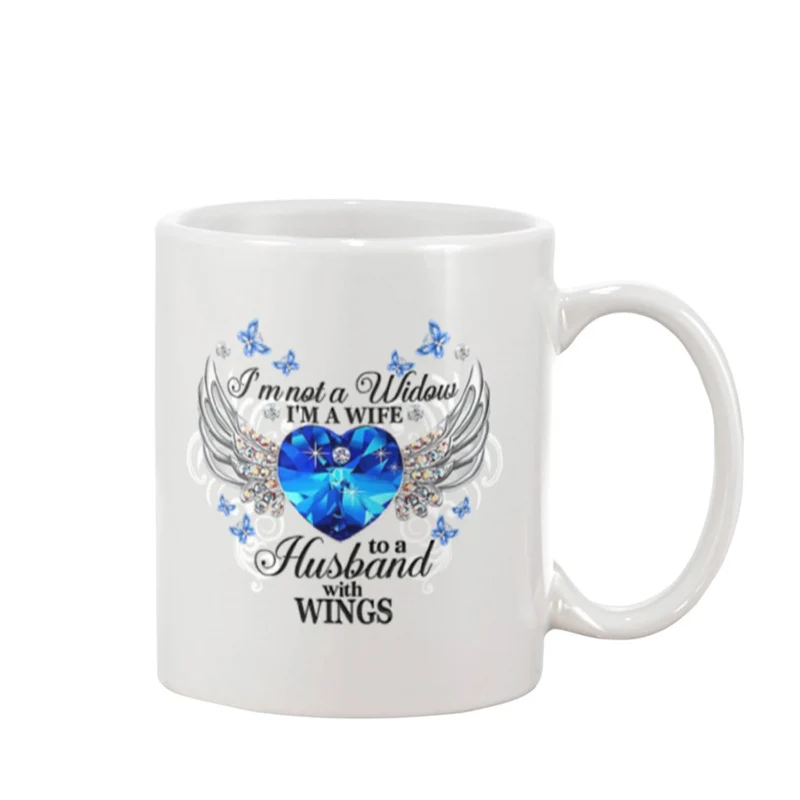 Новая керамическая белая кружка Я не вдова жена памятная напоминающая чашку для