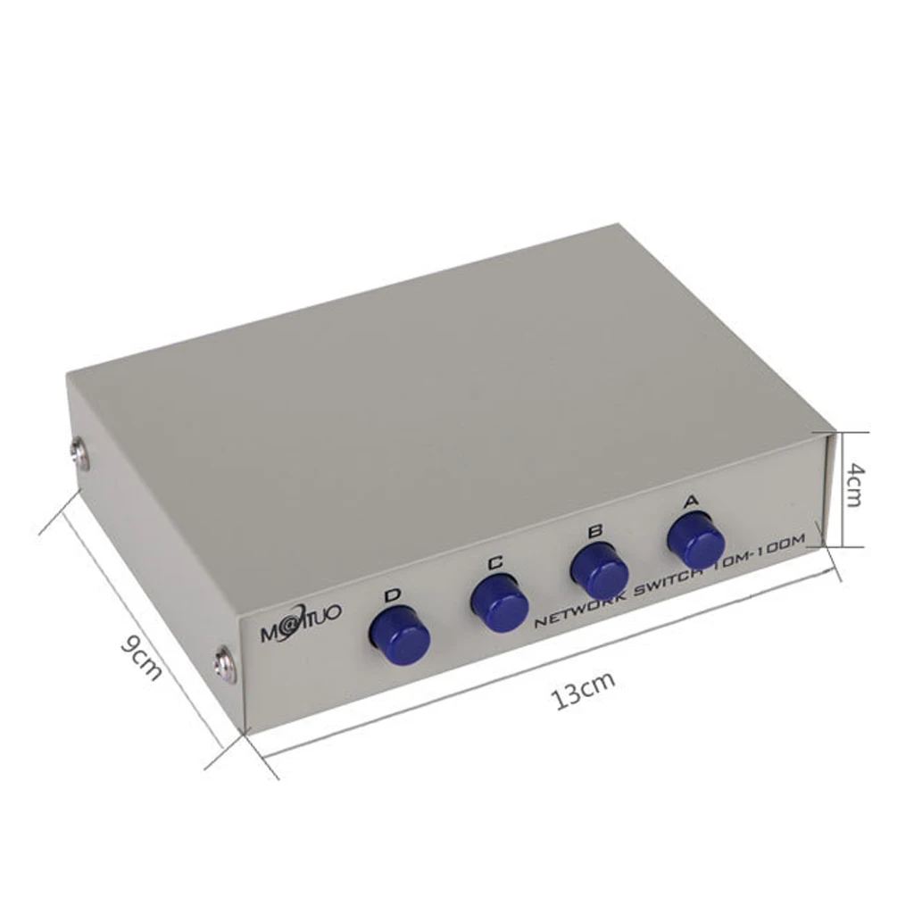Ручной коммутатор A B с 4 портами в 1 1In4 RJ45 Ethernet 100 м портовый сетевого