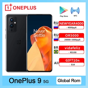 Global Rom OnePlus 9 5G Smartphone Snapdragon 888 Android 11 6.55 4500
mAh 120Hz Fluid AMOLED NFC Oneplus9 Mobile Phone