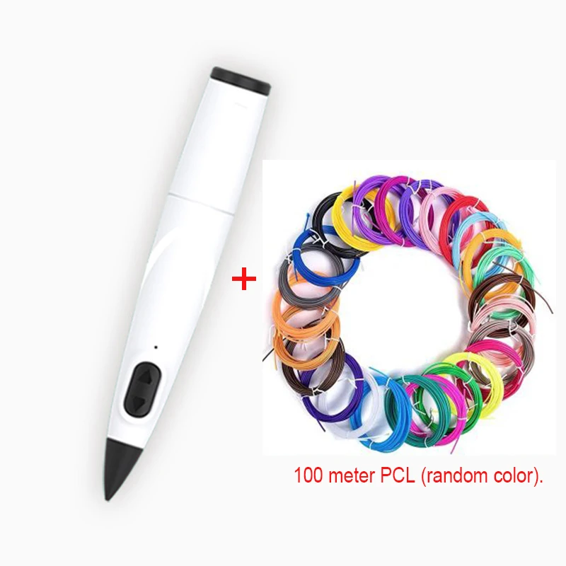 

3D Children Pen 3D Printing Pen, PCL Low Temperature Filament DIY Toy Birthday Gift Drawing Pen 3D Printing Pen