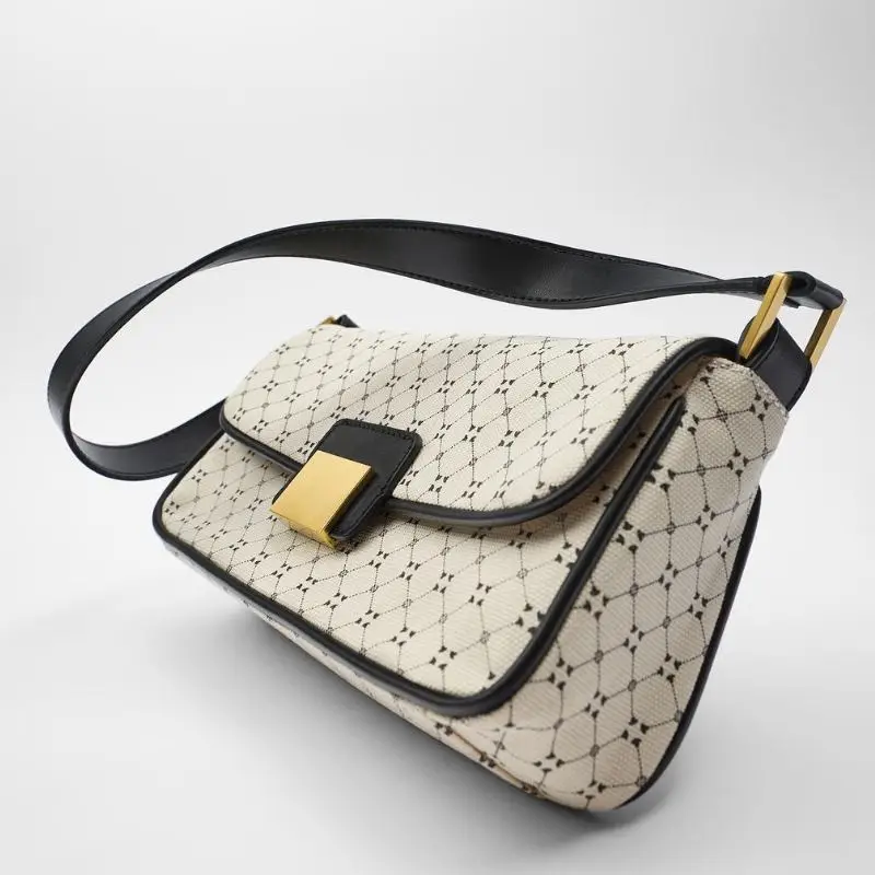 

Coolcept Retro Women Bags Designer Brand Print Strap Female Handbags Luxury Pu Leather Crossbody Messenger Bag Large Purse